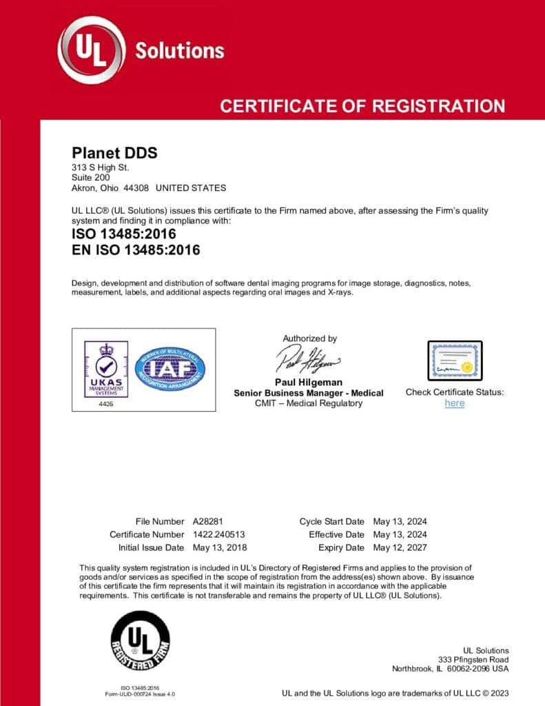 Apteryx ISO Certifications - Planet DDS