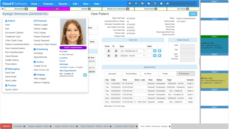 Cloud 9 Orthodontic Practice Management Software